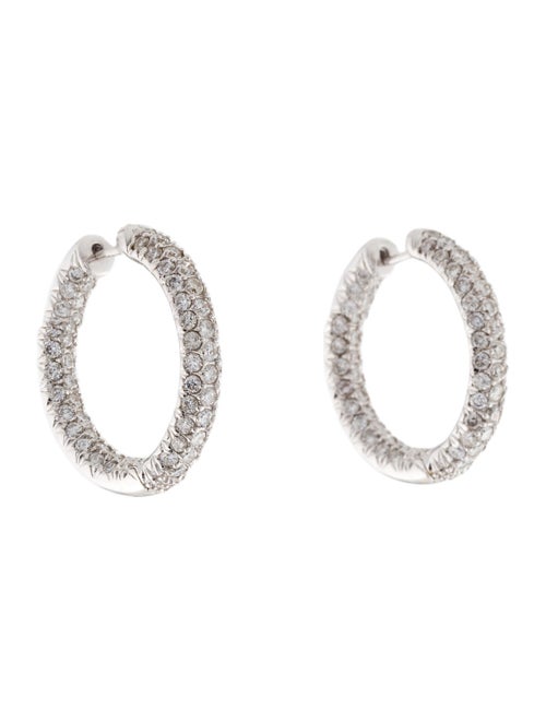 Earrings 18K 2.42ctw Diamond Inside Out Hoop Earrings