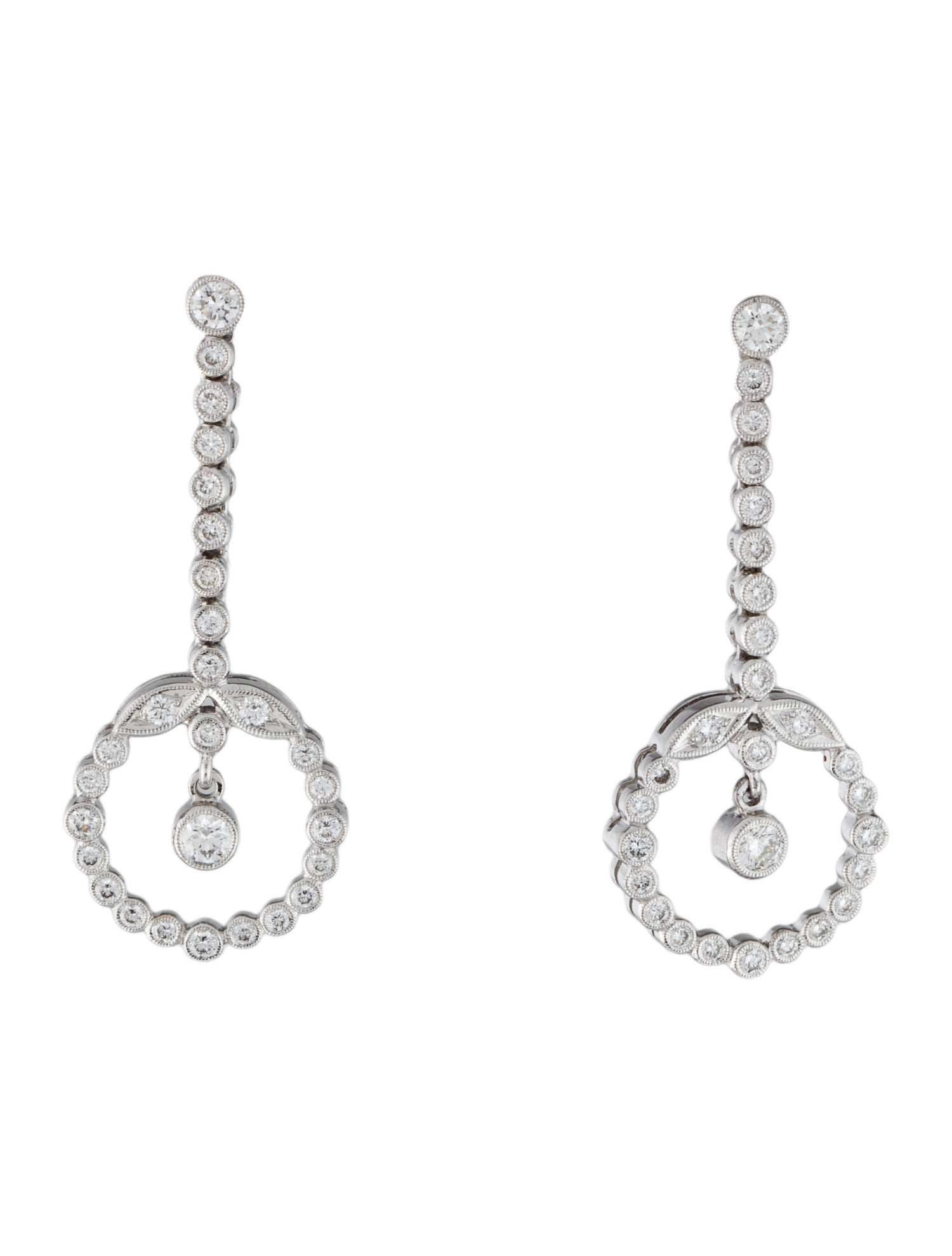 Earrings 14K Diamond Drop Earrings