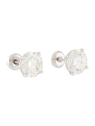 Earrings 14K 5.43ctw Lab-Grown Diamond Round Stud Earrings