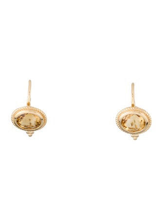 Earrings 18K Citrine Drop Earrings