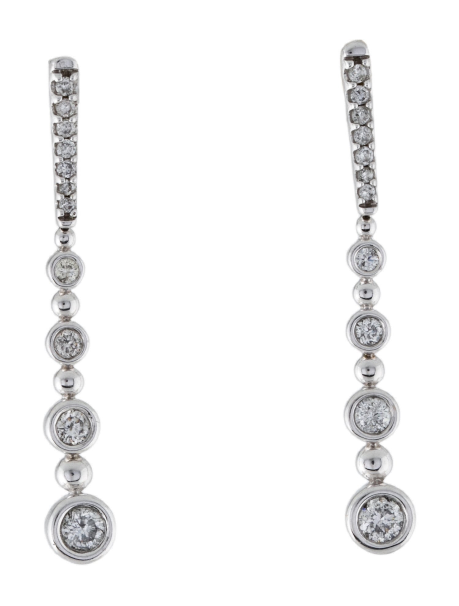 Earrings 10K Diamond Drop Earrings