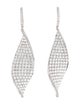 Earrings 18K 7.00ctw Diamond Leaf Motif Drop Earrings