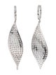 Earrings 18K 7.00ctw Diamond Leaf Motif Drop Earrings