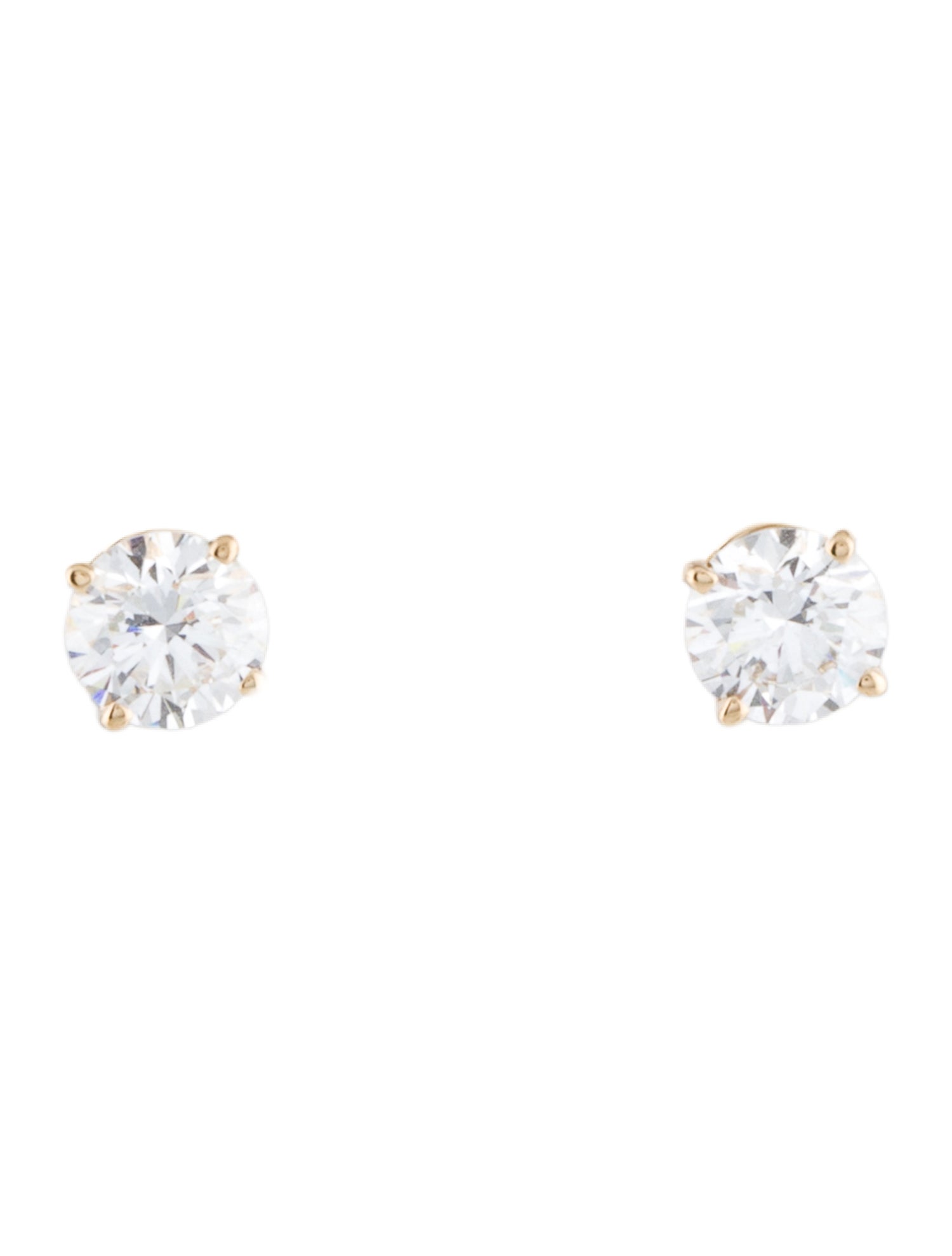 Earrings 14K 1.30ctw Lab-Grown Diamond Solitaire Stud Earrings