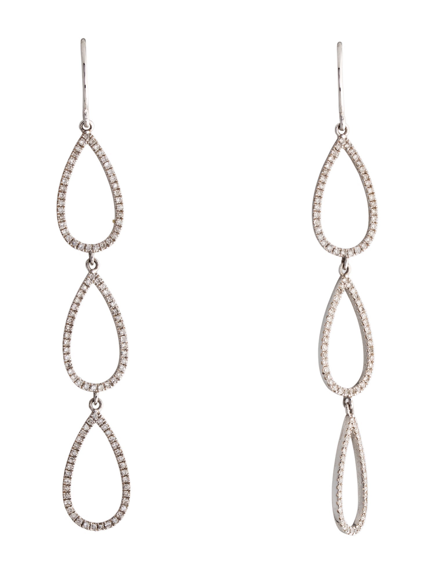 Earrings 14K Diamond Tear Drop Earrings
