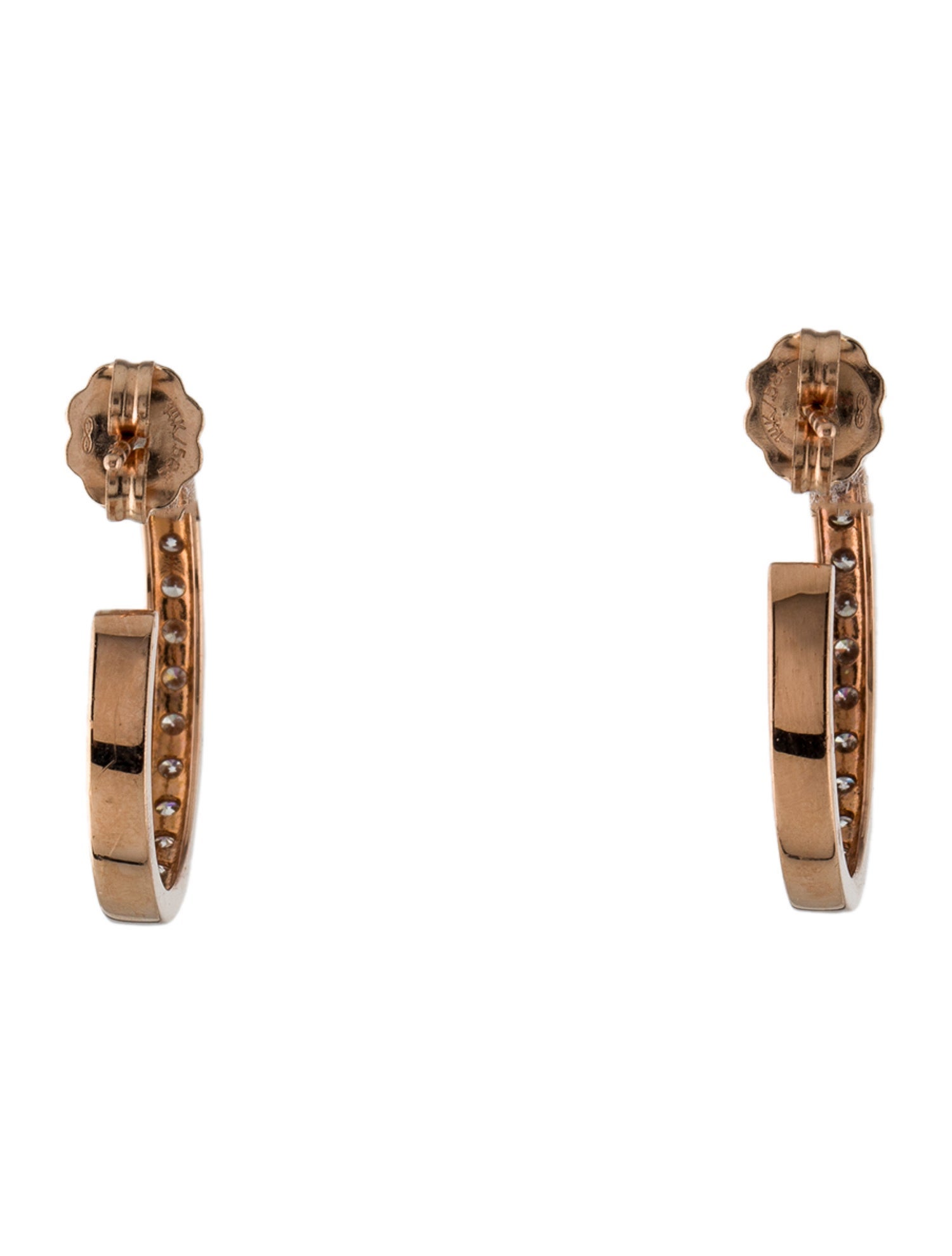 Earrings 14K Diamond Hoop