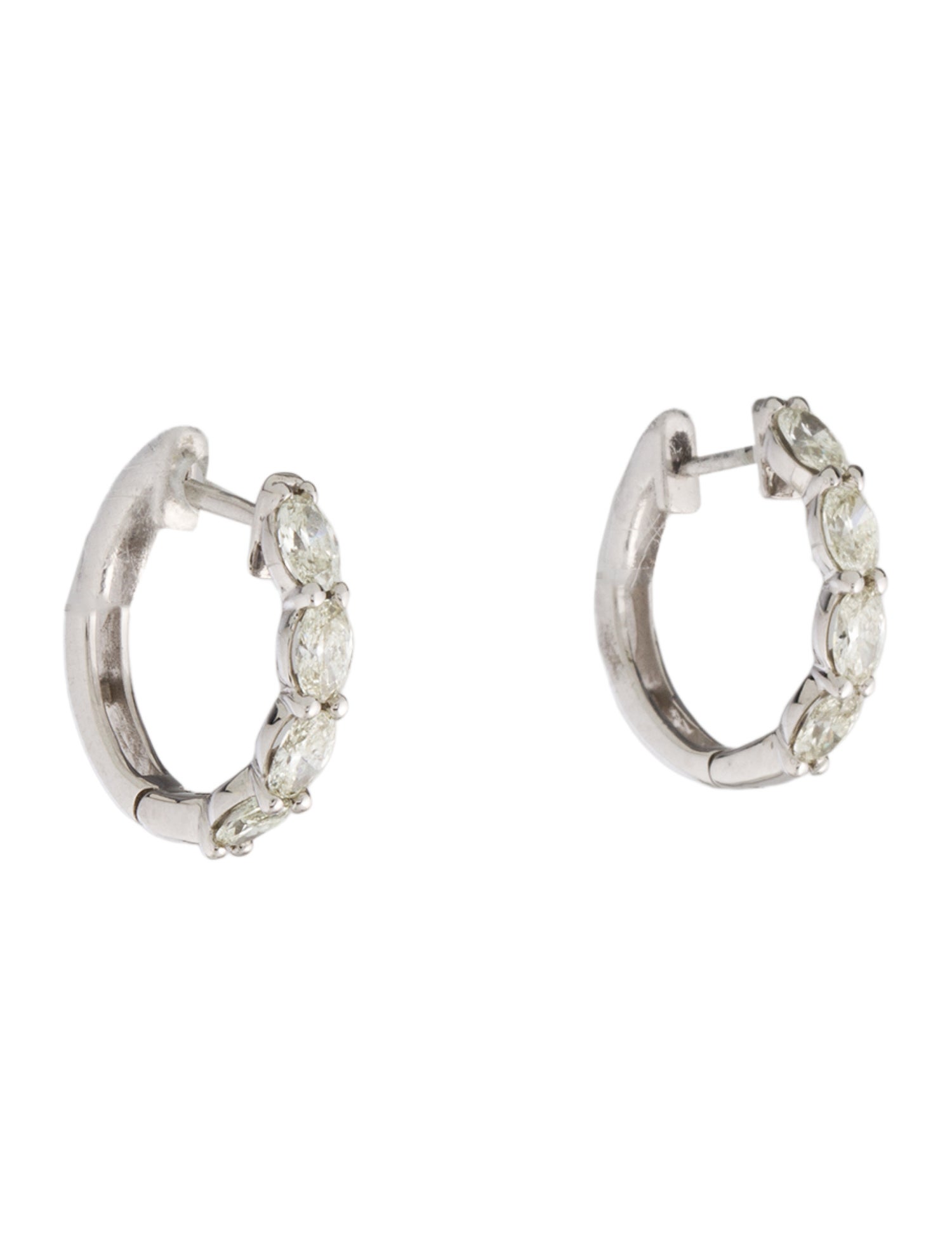 Earrings 14K Diamond Huggie Hoop