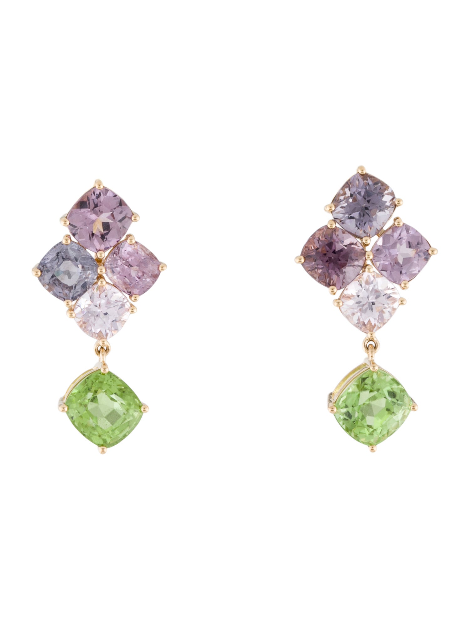 Earrings 18K Spinel & Peridot Drop Earrings