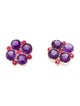 Earrings 18K Amethyst & Spinel Stud Earrings