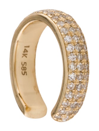 Earrings 14K Diamond Single Earcuff