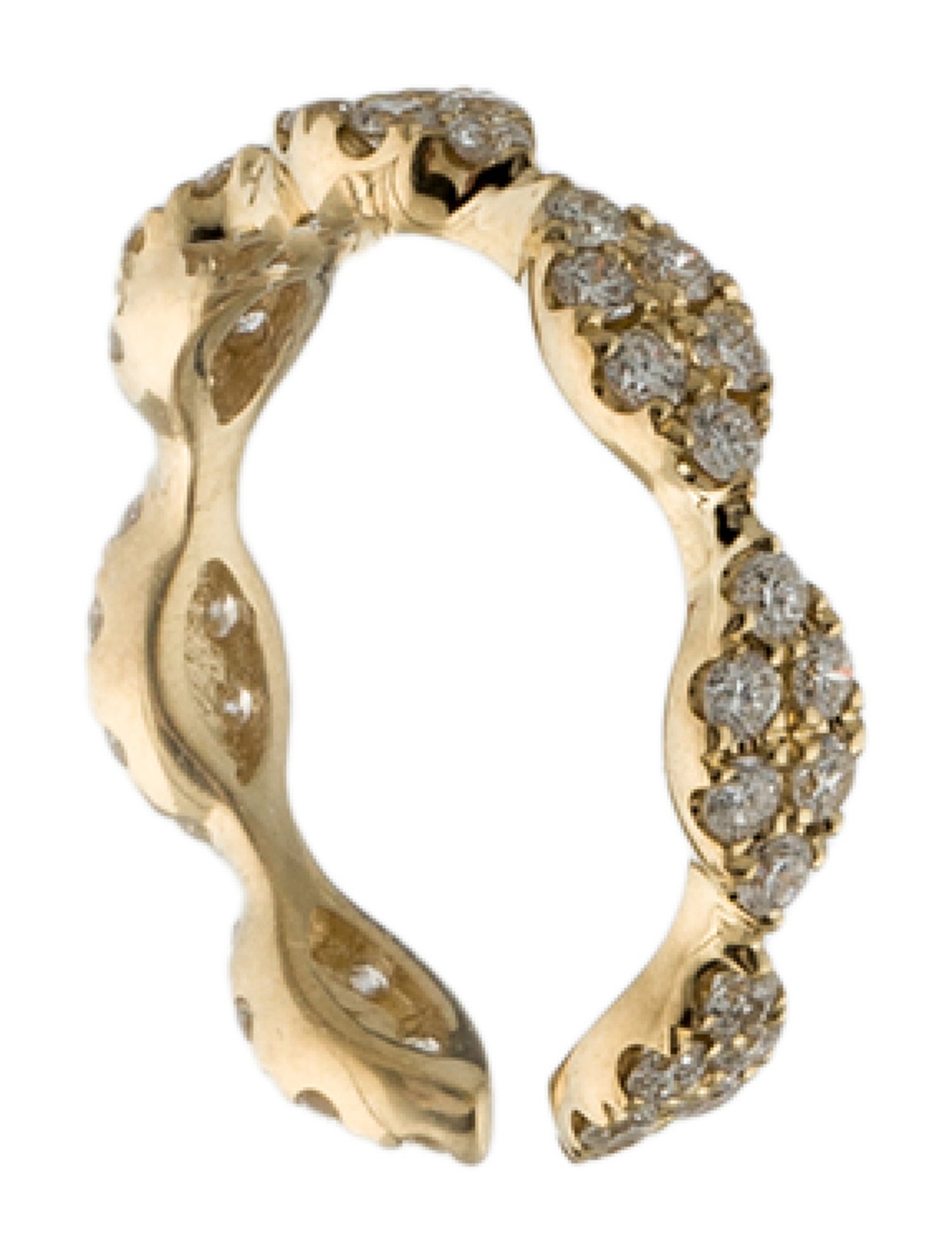 Earrings 14K Diamond Single Earcuff
