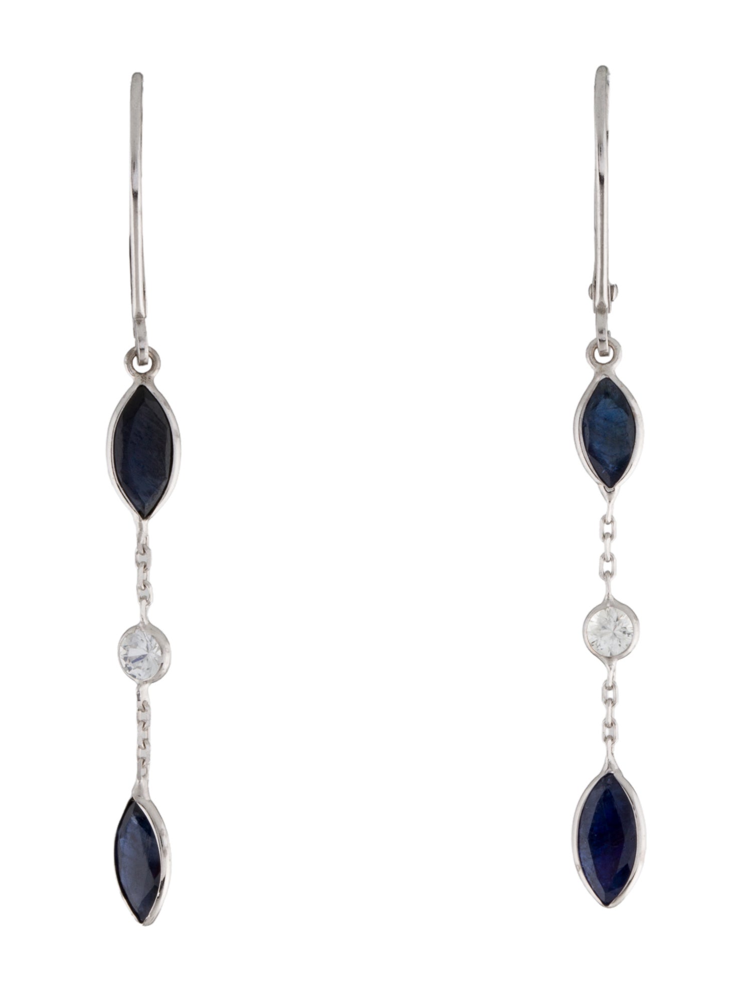 Earrings 14K 1.94ctw Sapphire Drop Earrings