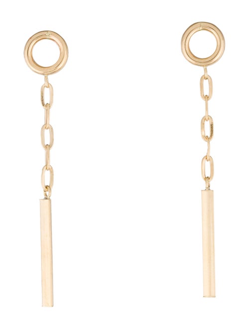 Earrings 14K Bar Drop Earrings