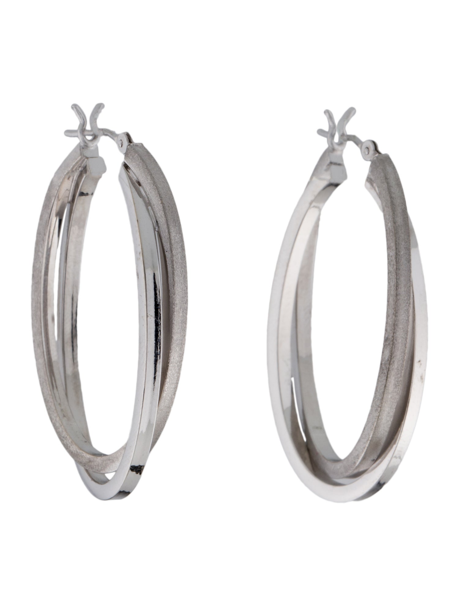 Earrings 14K Textured Hoop Earrings