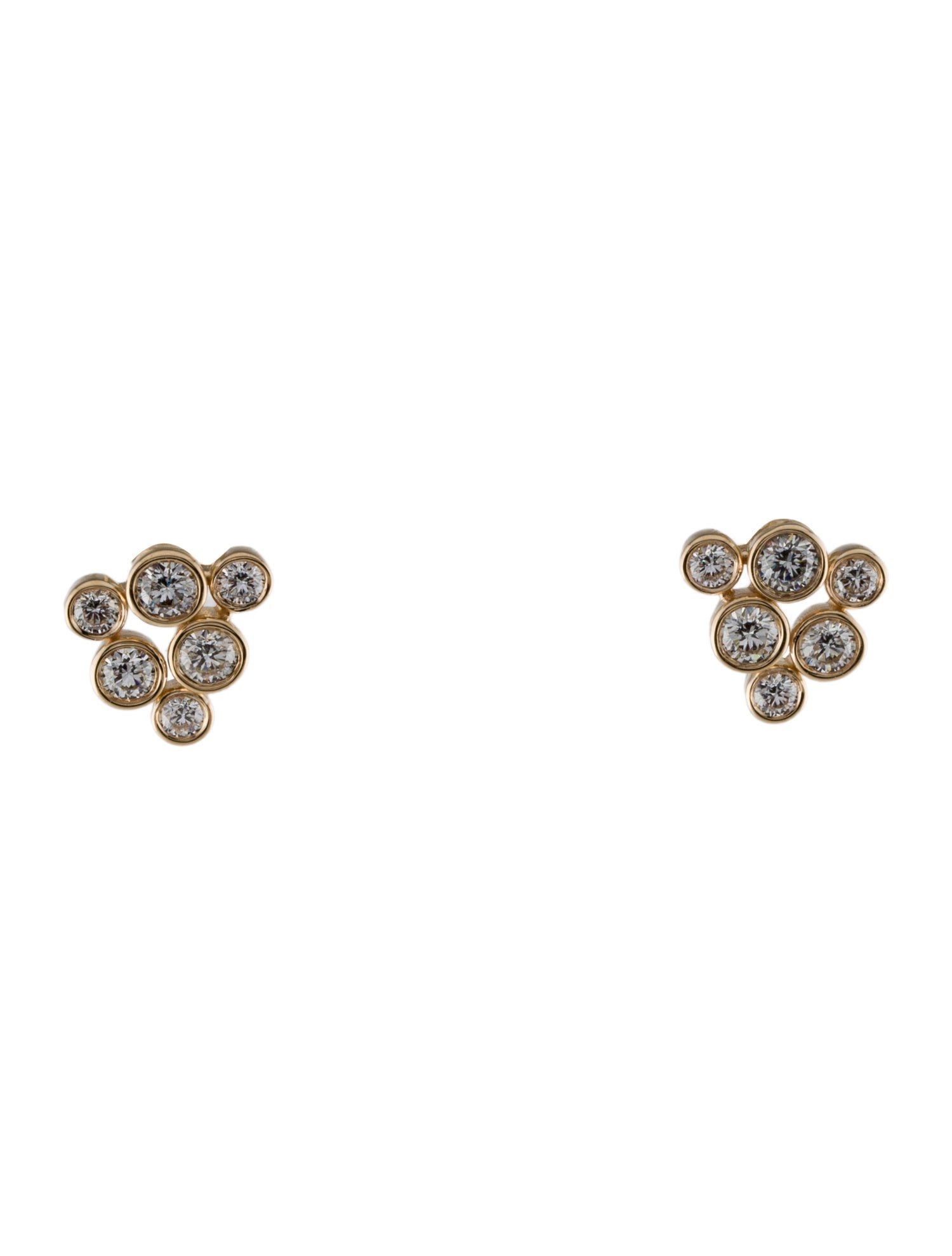 Earrings 14K 1.10ctw Diamond Bubble Stud