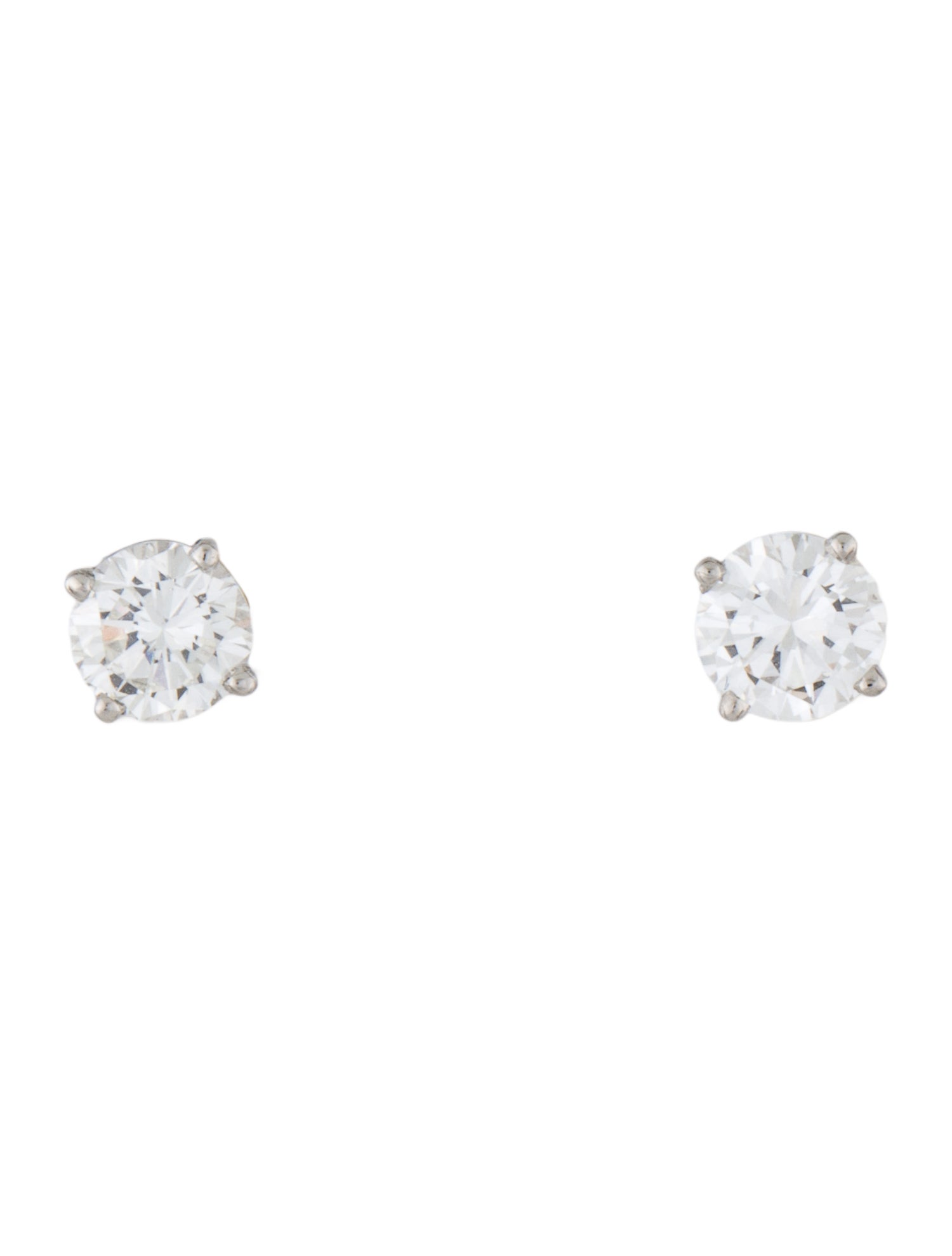 Earrings Platinum 1.09cts Diamond Stud