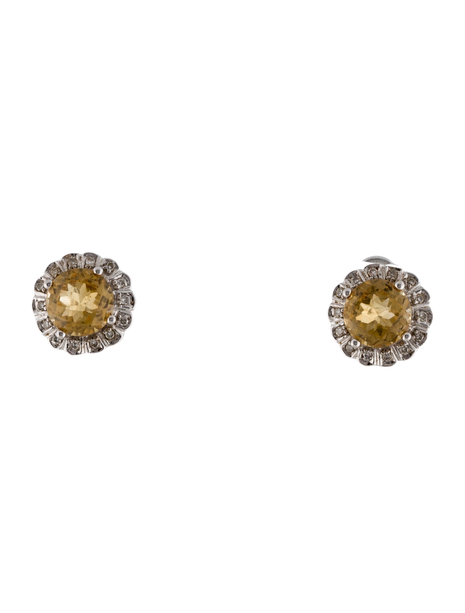 Earrings 14K 2.36ctw Citrine & Diamond Earclip Earrings