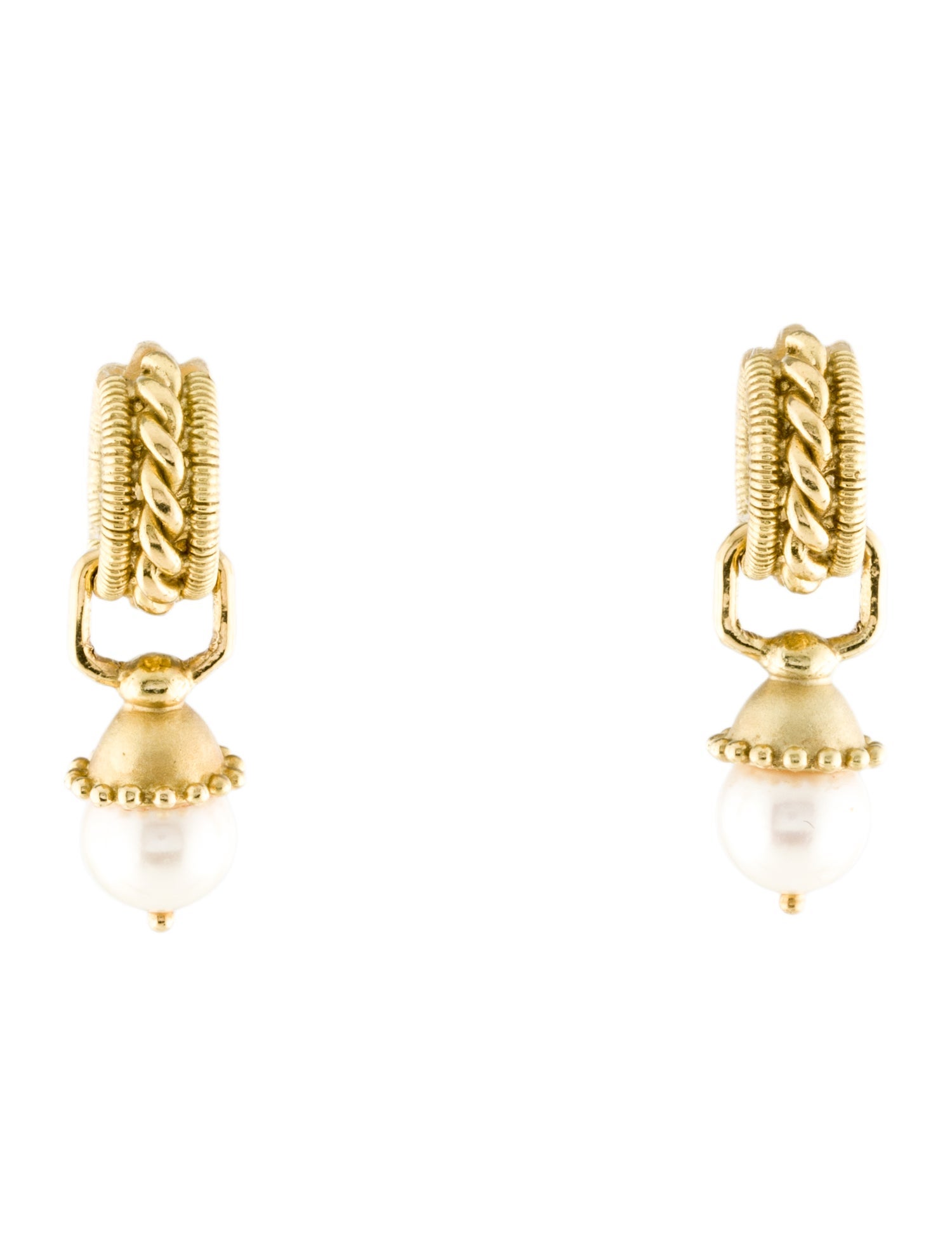 Earrings 18K Pearl Drop Earrings