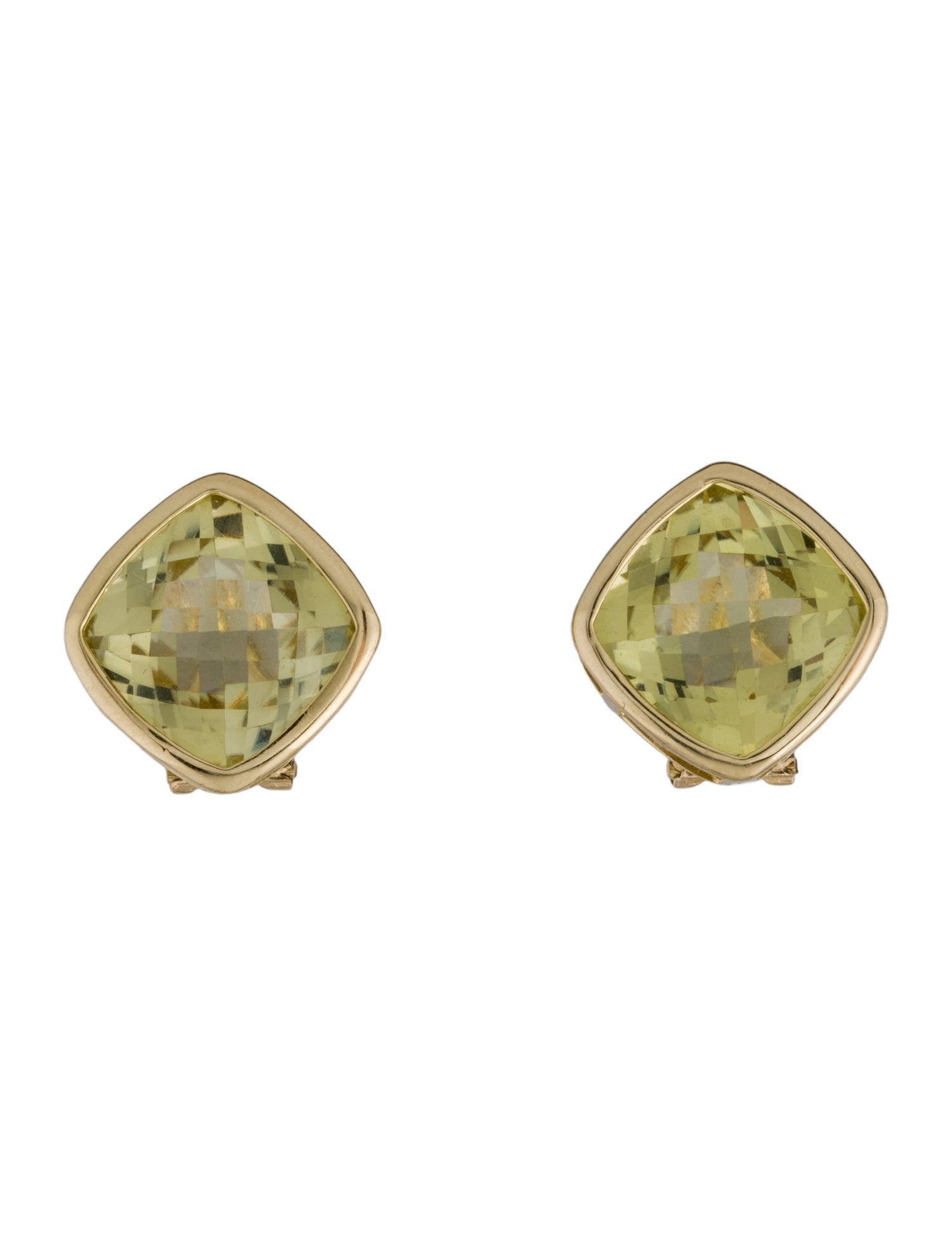 Earrings 14K Quartz Earclips