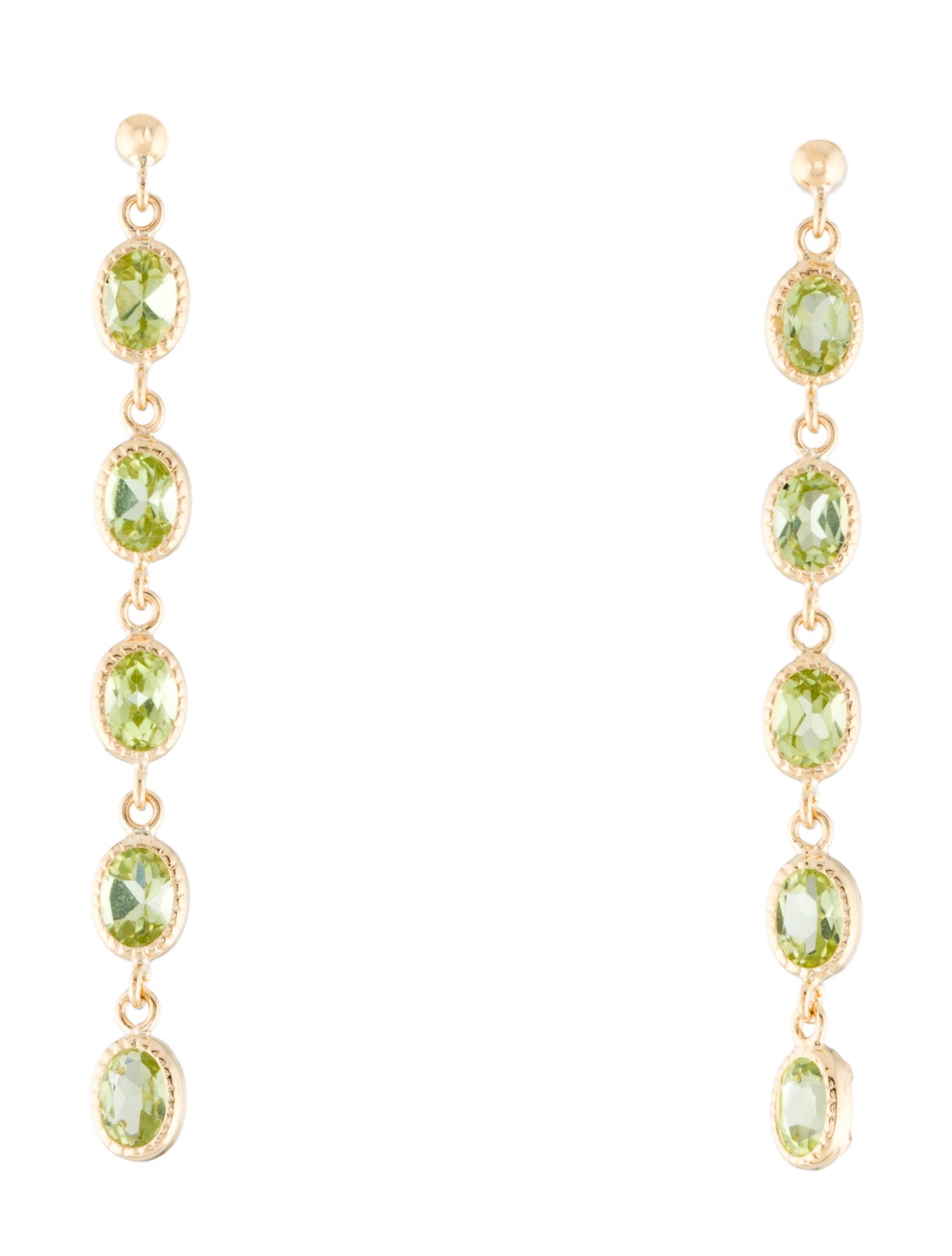 Earrings 18K Peridot Drop