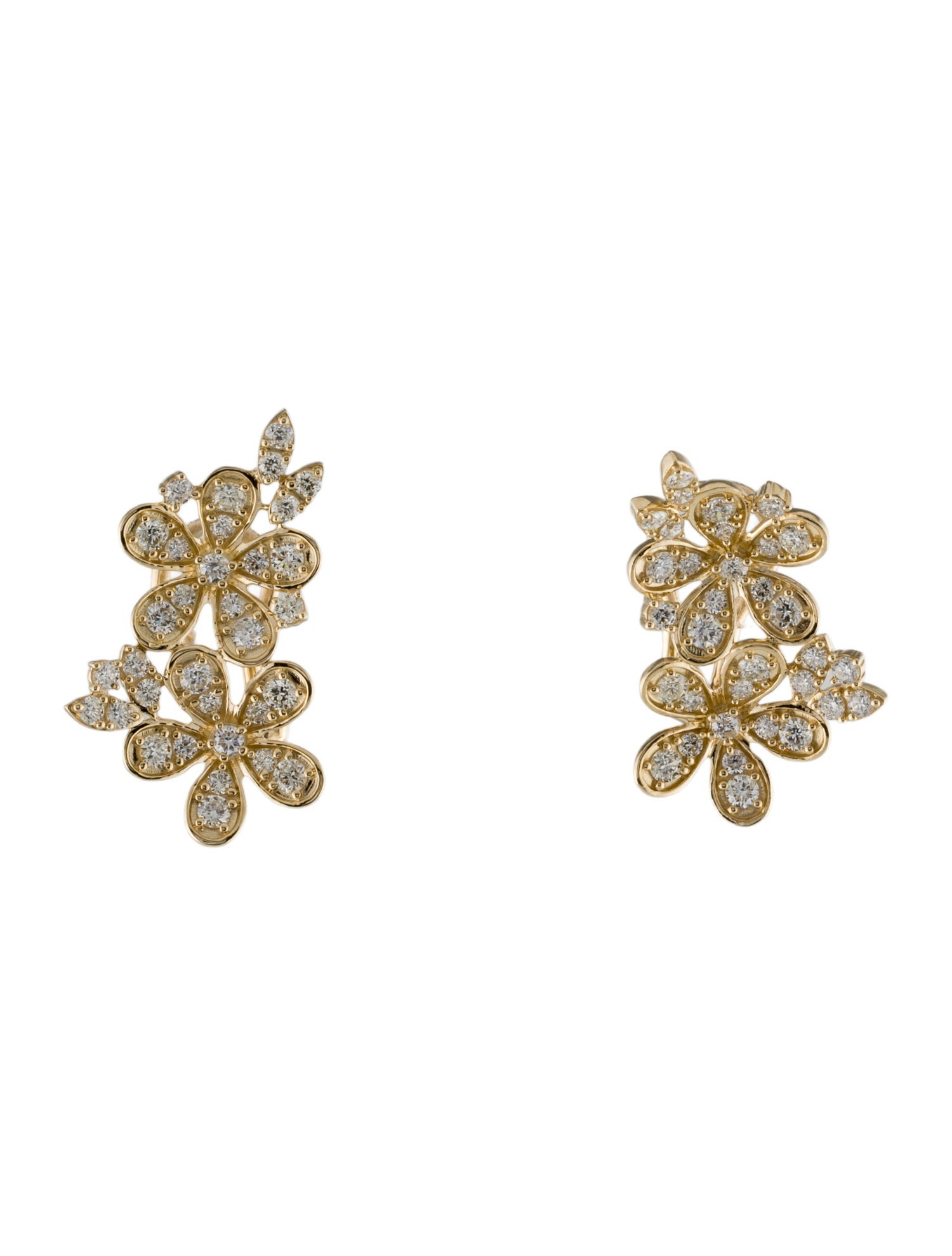 Earrings 14K 1.75ctw Diamond Earclips