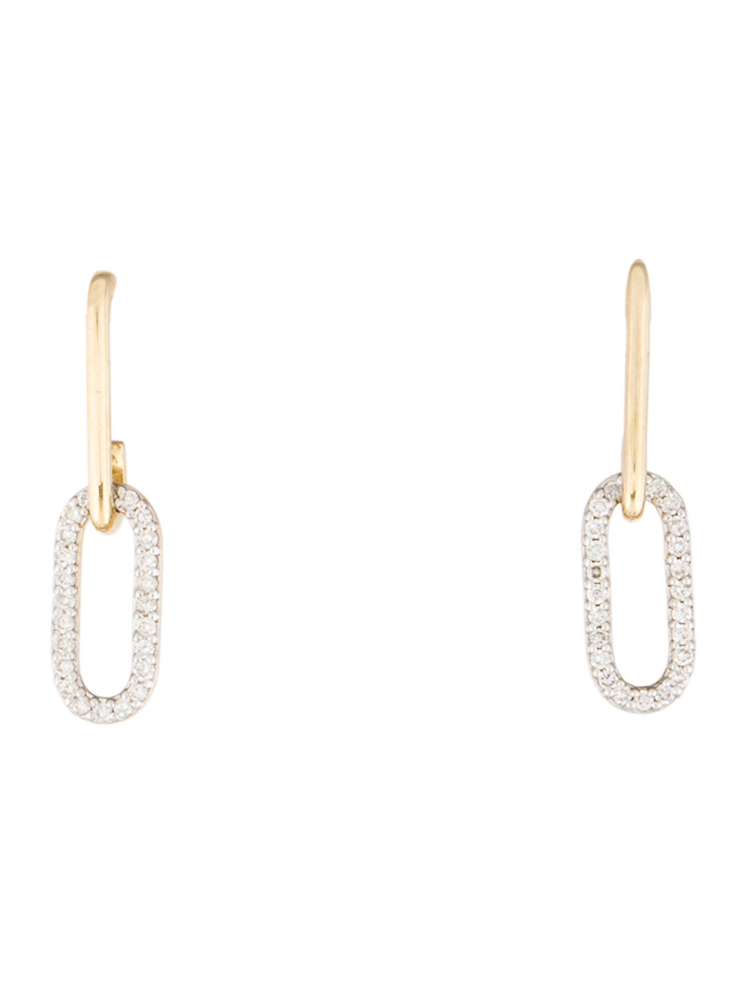 Earrings 14K Diamond Link Drop