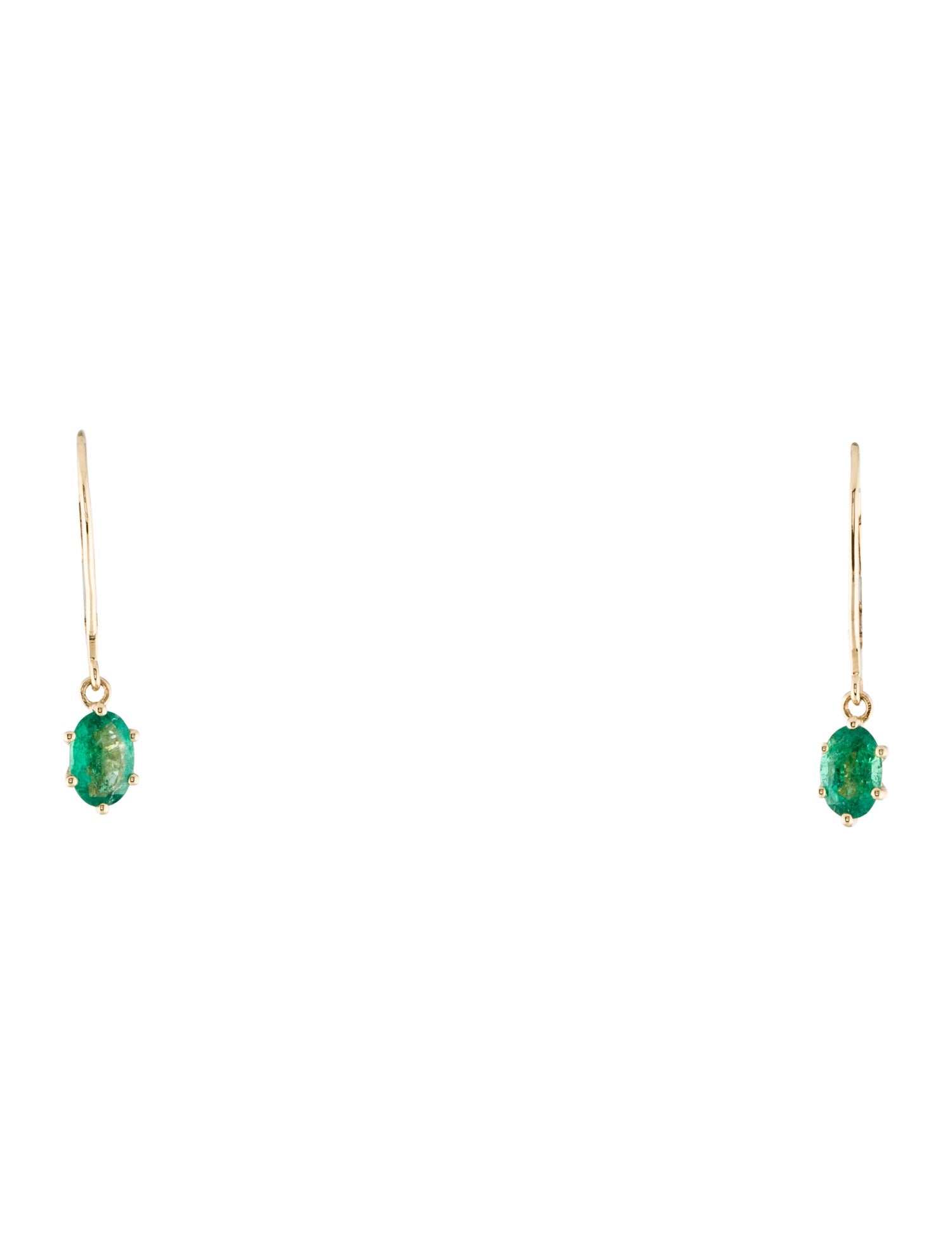 Earrings 18K Emerald Drop Earrings
