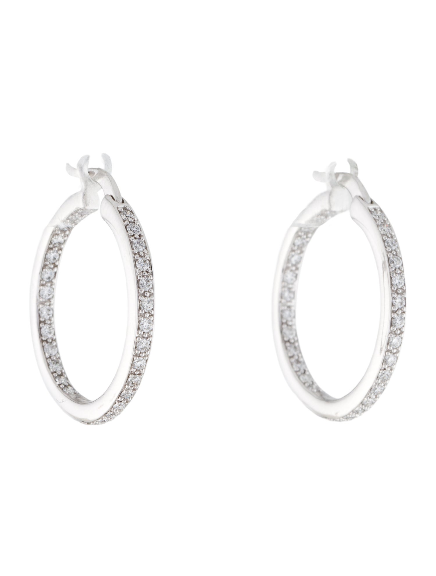 Earrings 14K Diamond Inside-Out Hoop Earrings