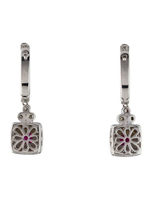 Earrings 14K Diamond & Ruby Drop Earrings