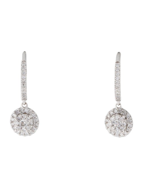 Earrings 14K Diamond Cluster Drop Earrings