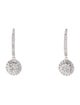 Earrings 14K Diamond Cluster Drop Earrings