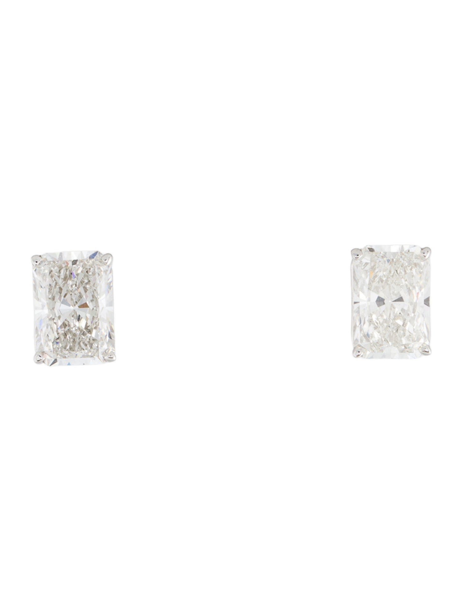 Earrings 14K 5.07ctw Lab-Grown Diamond Solitaire Stud Earrings