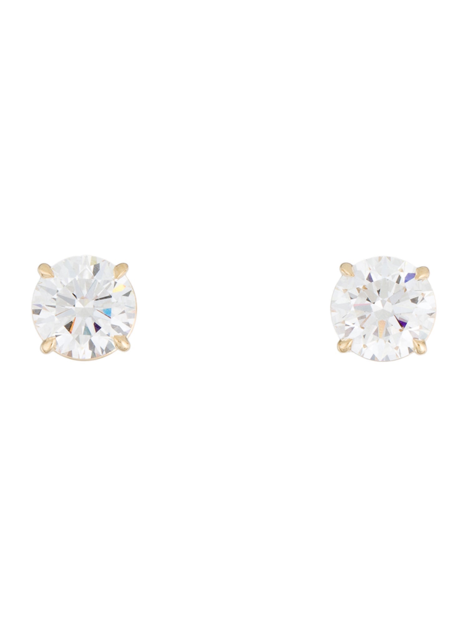 Earrings 14K 6.33ctw Lab-Grown Diamond Solitaire Stud Earrings