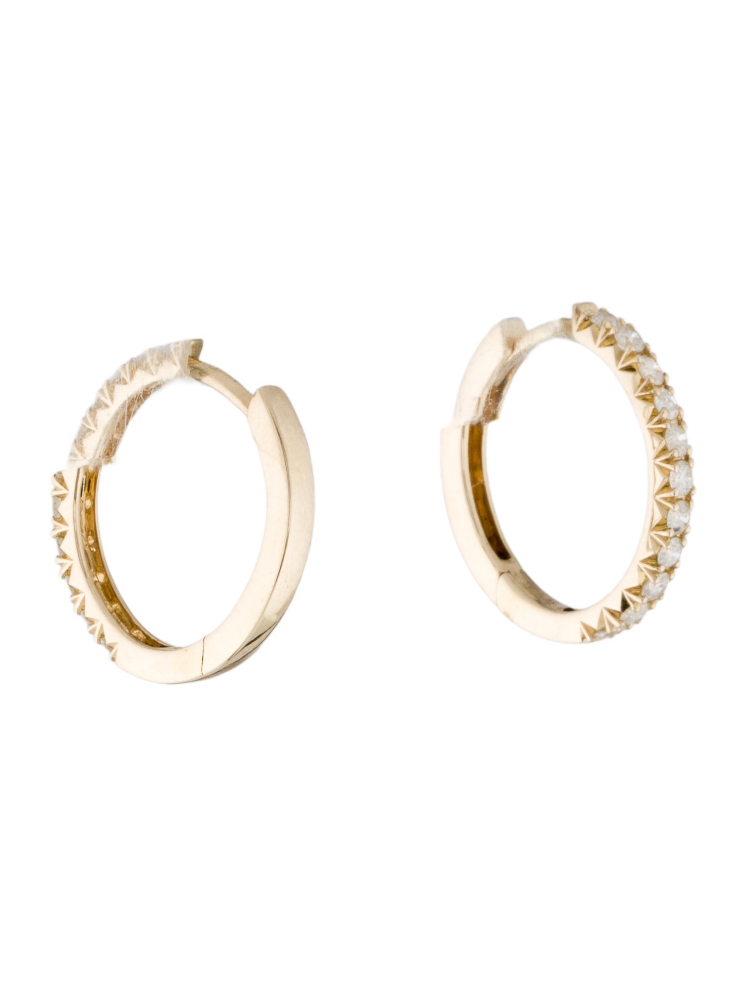 Earrings 14K Diamond Hoop Earrings