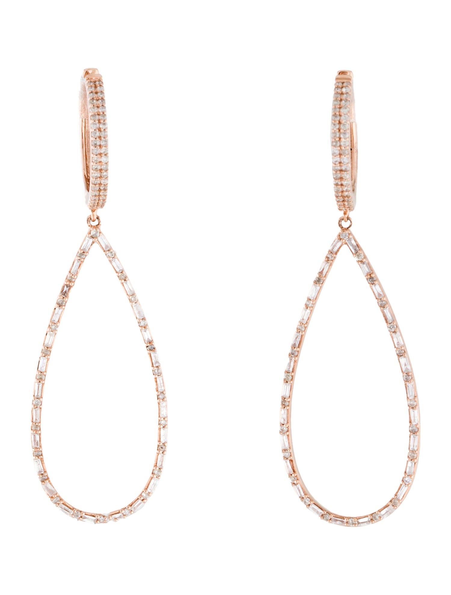 Earrings 14K Diamond Drop Earrings