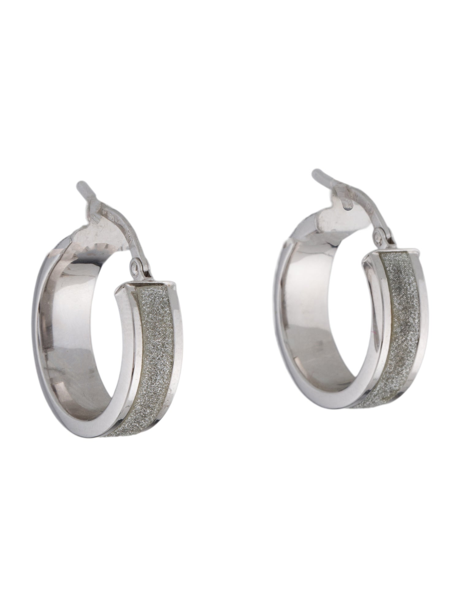 Earrings 14K Glitter Hoop
