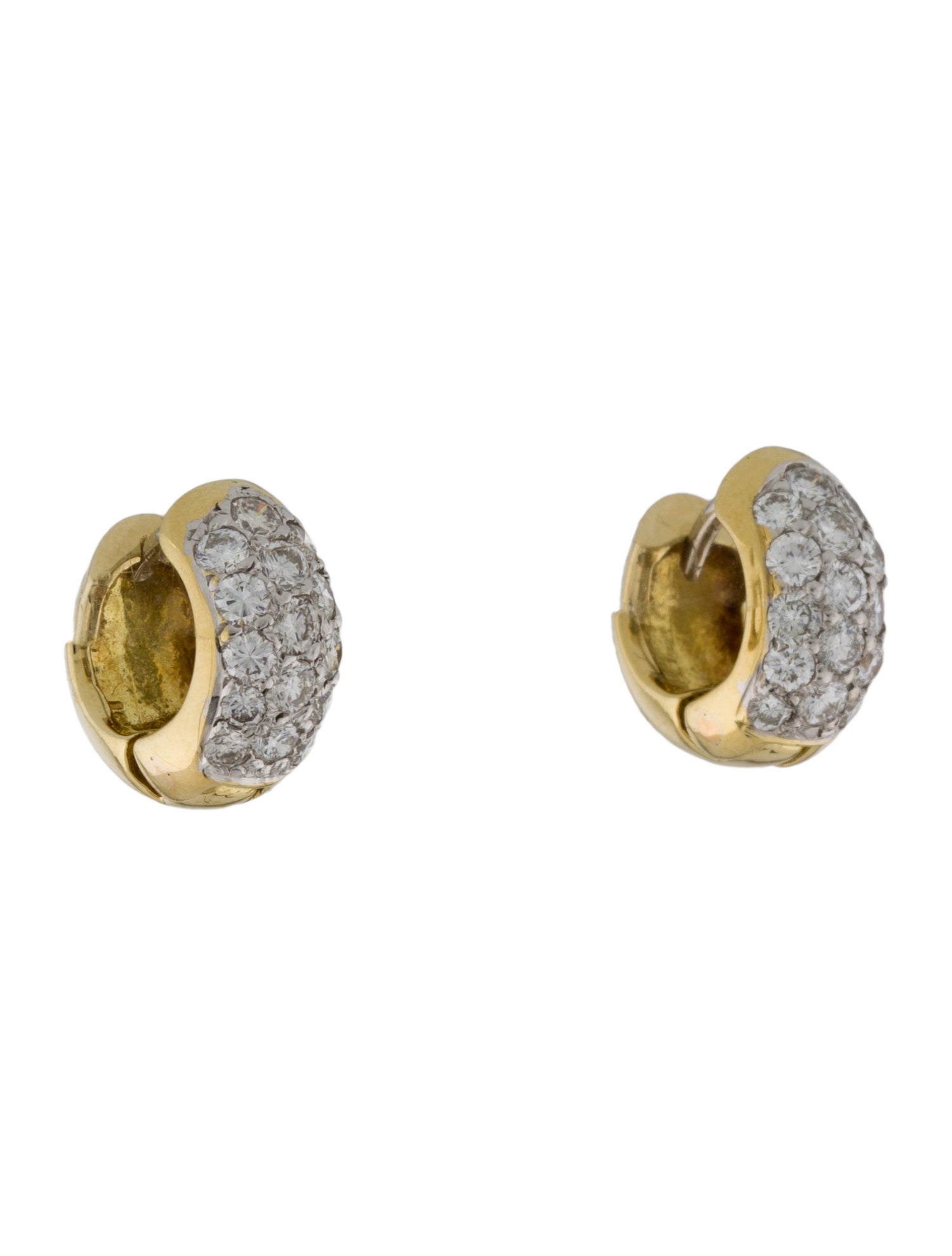 Earrings 18K 1.00ctw Diamond Huggie Earrings