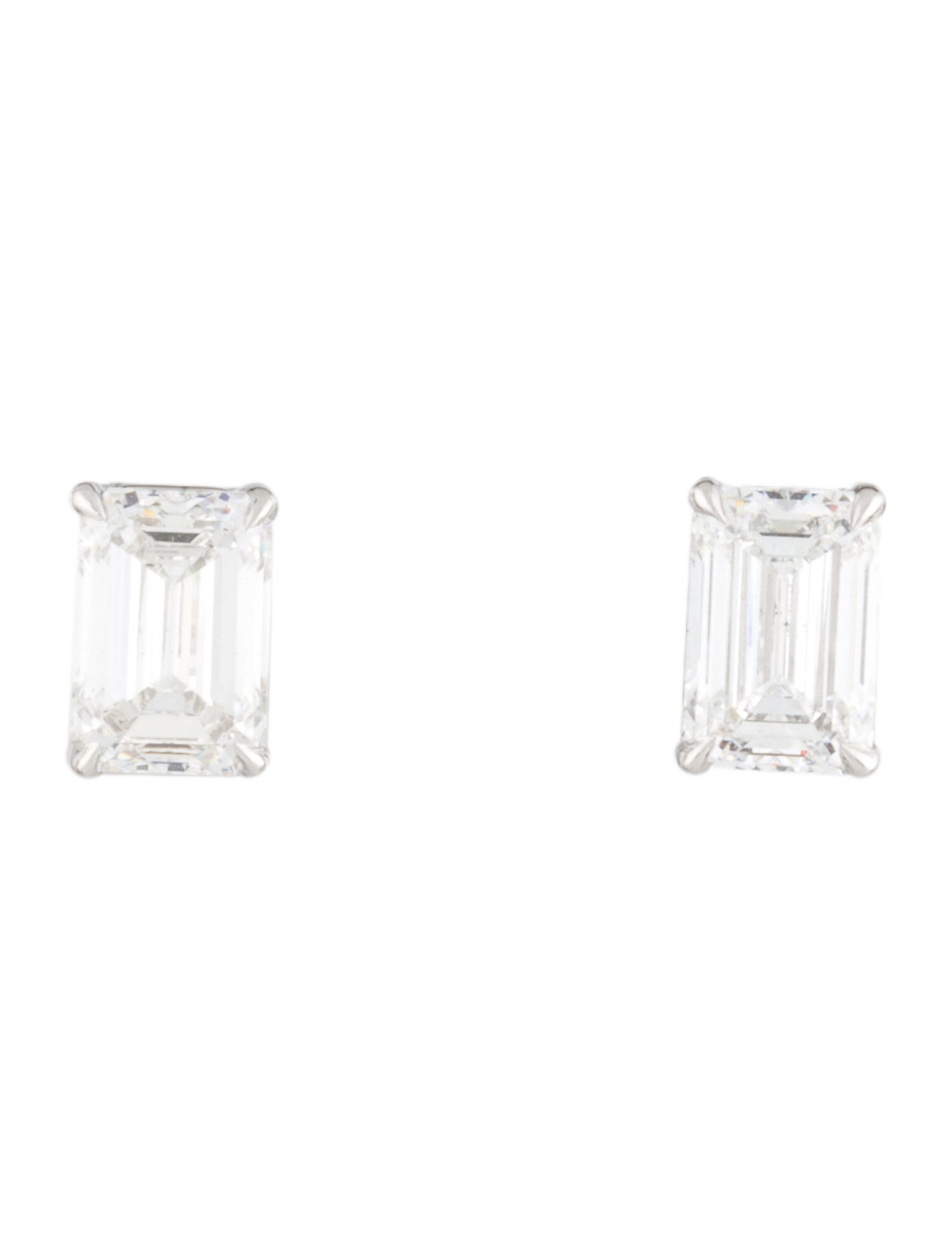 Earrings Platinum 3.56ctw Lab-Grown Diamond Stud