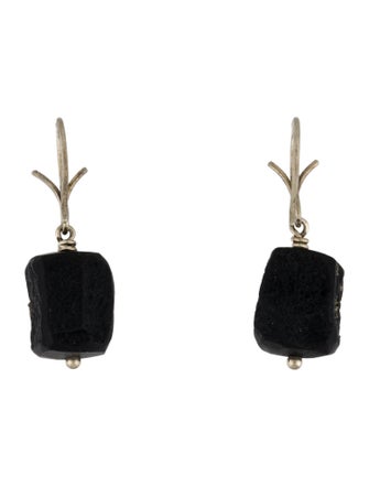 Earrings 18K Pyrite in Matrix Drop Earrings