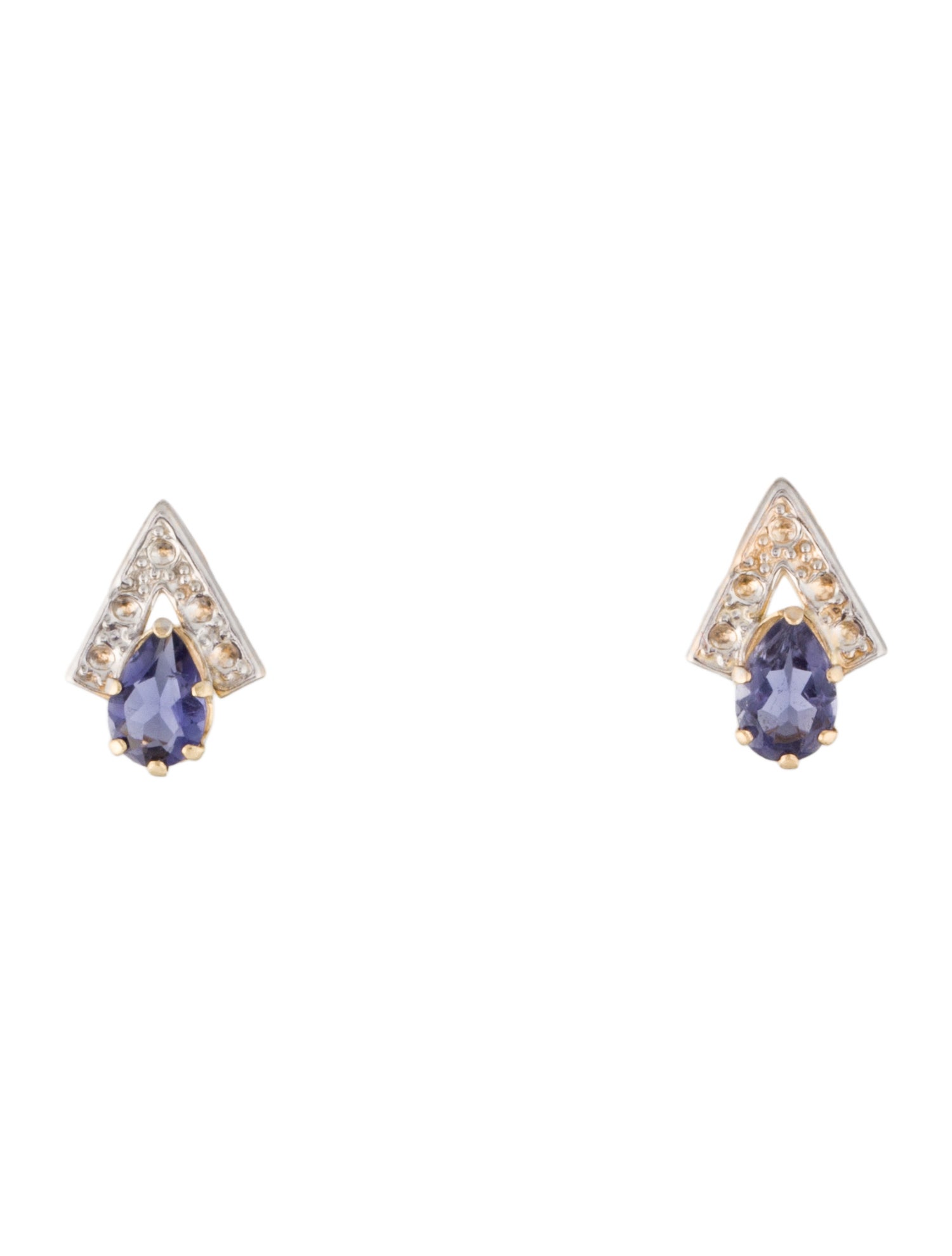 Earrings 14K Iolite Stud Earrings