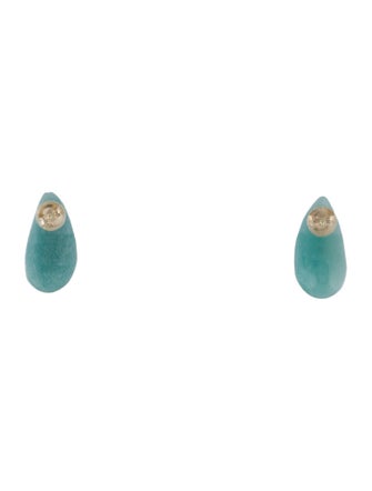 Earrings 18K Amazonite Teardrop Earrings