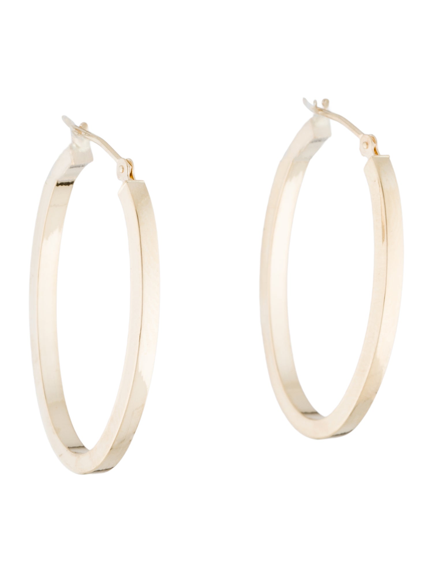 Earrings 14K Oval Hoop Earrings