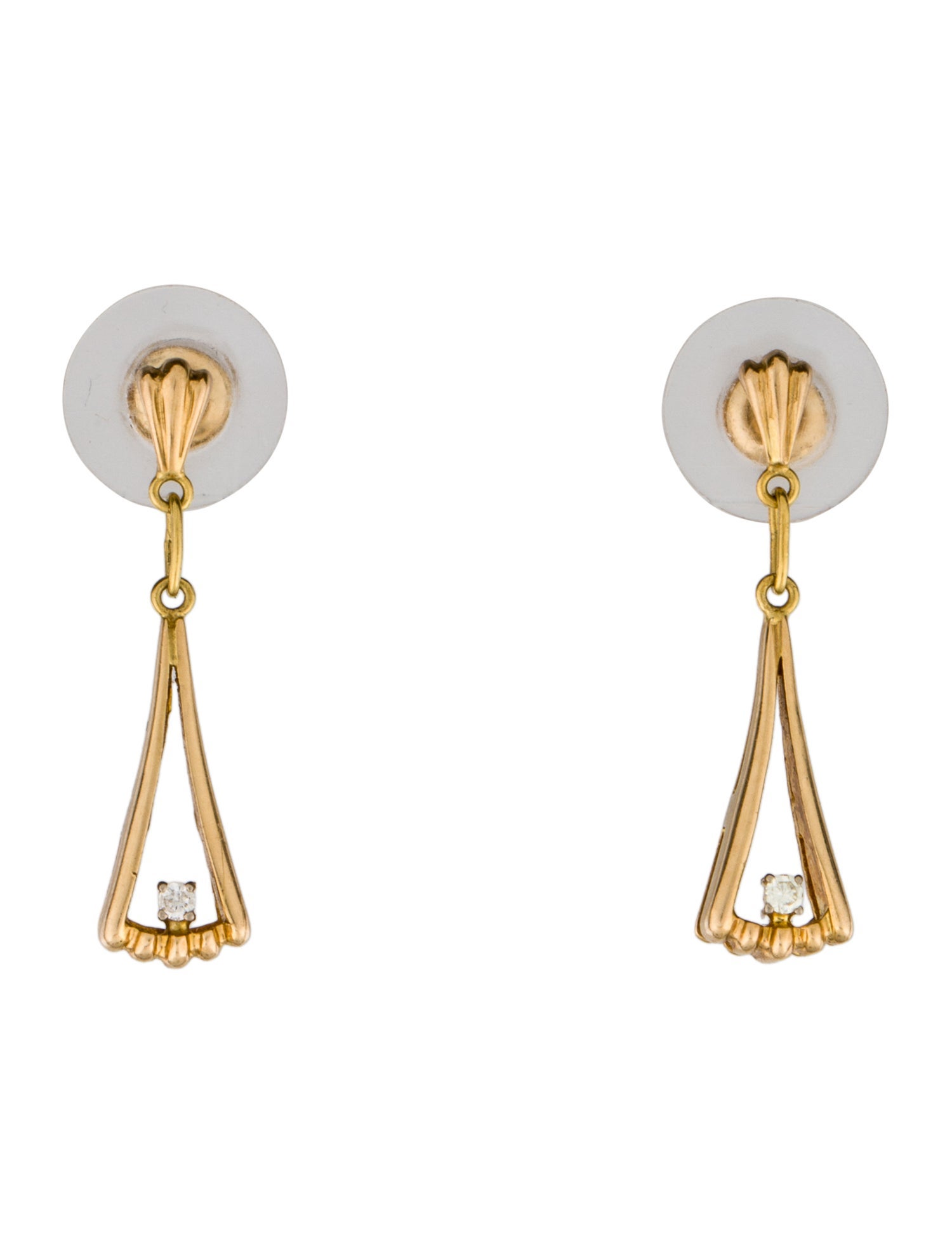 Earrings 14K Diamond Drop Earrings