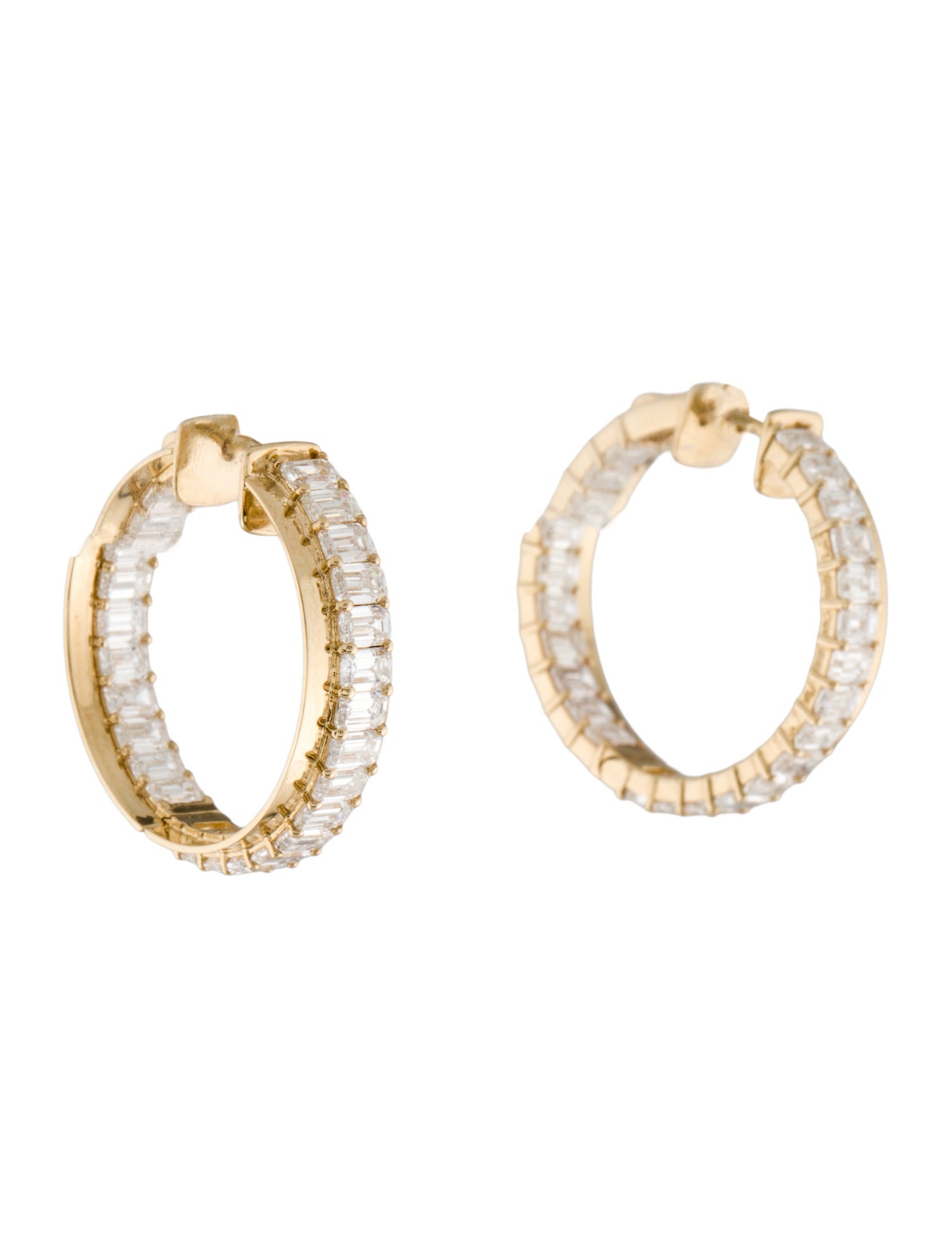 Earrings 14K 4.00ctw Lab-Grown Diamond Hoop