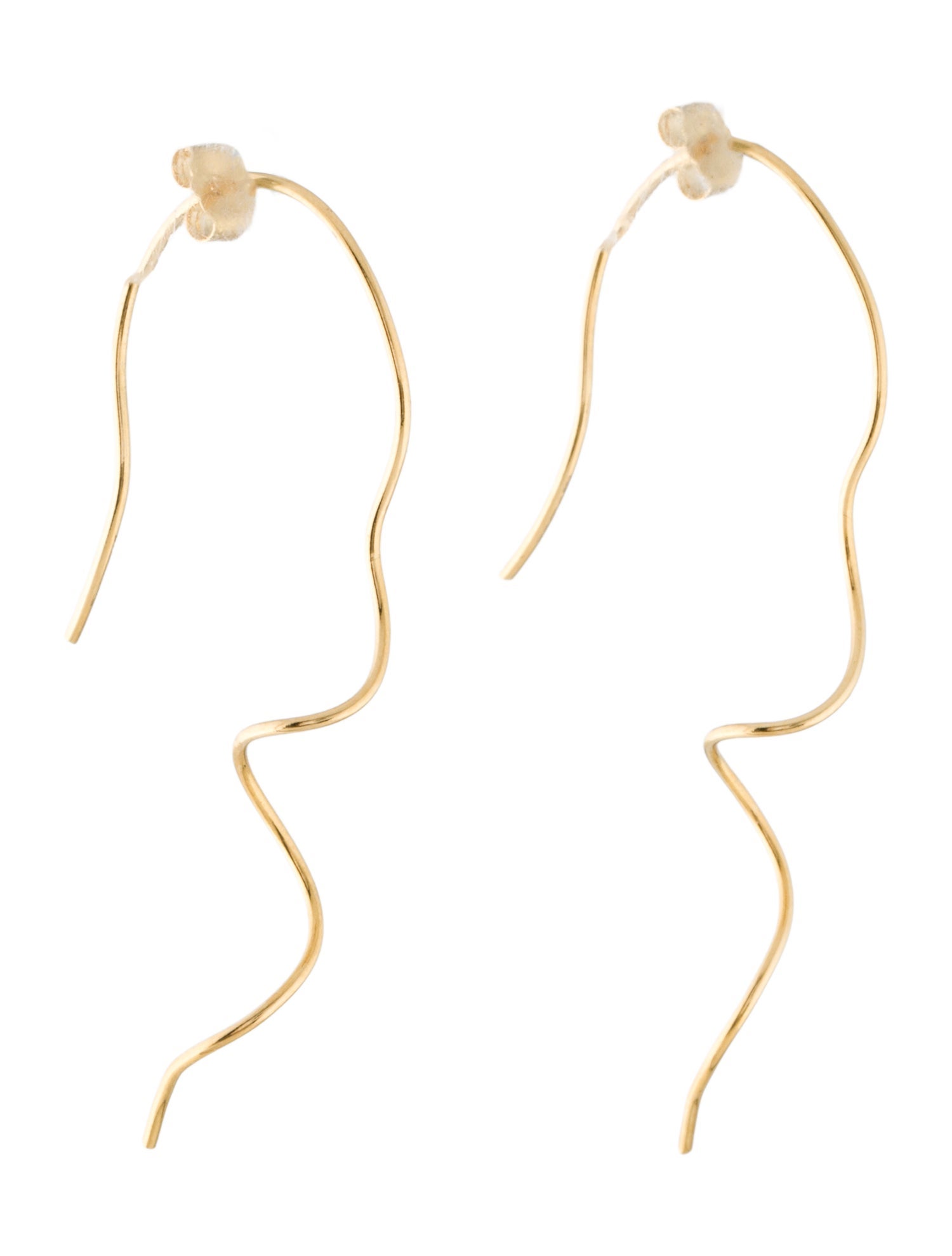 Earrings Sweet Pea 18K Doodles in Gold Drop Earrings