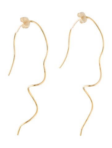 Earrings Drop Sweet Pea 18K Doodles in Gold
