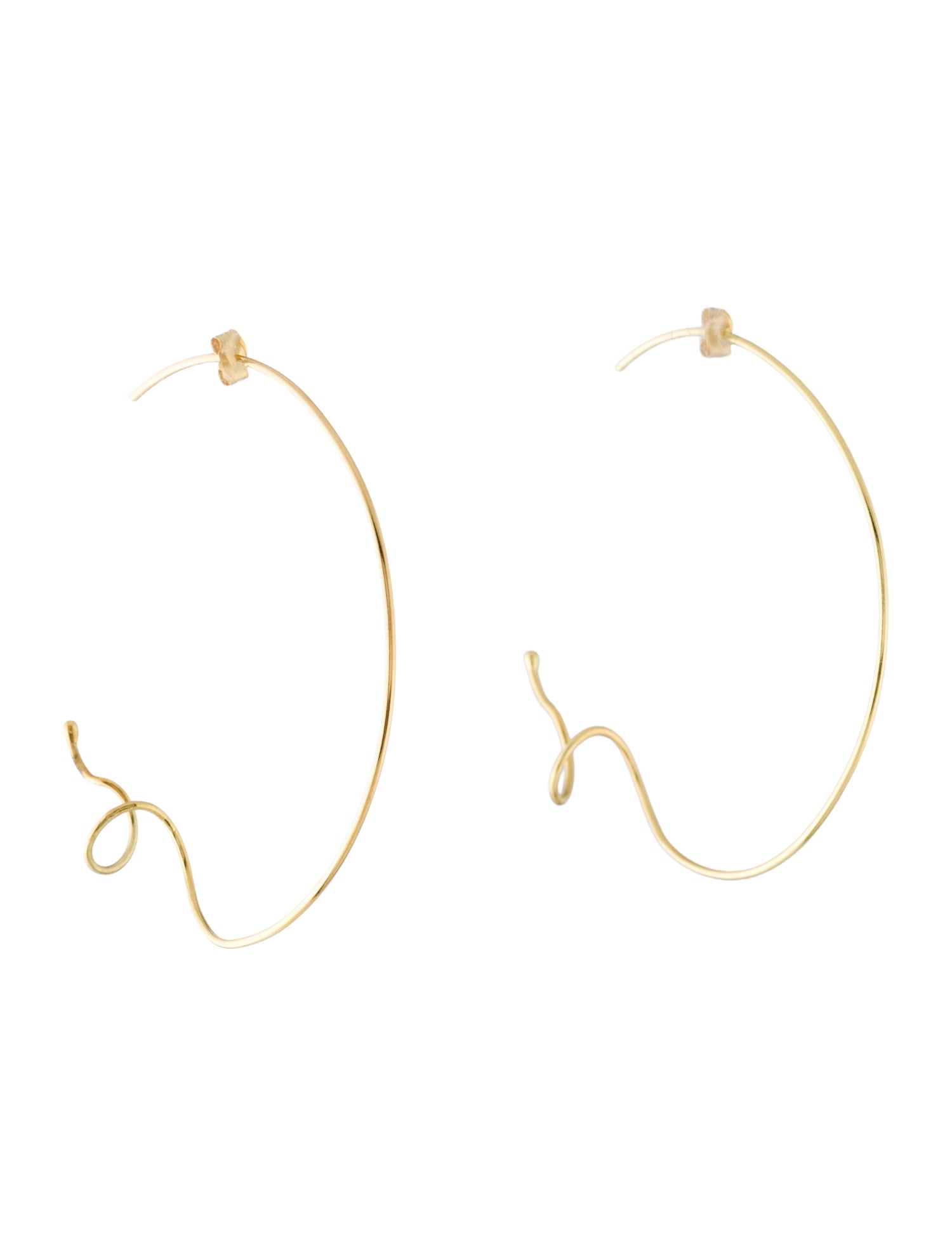 Earrings Sweet Pea 18K Swirl Hoop Earrings