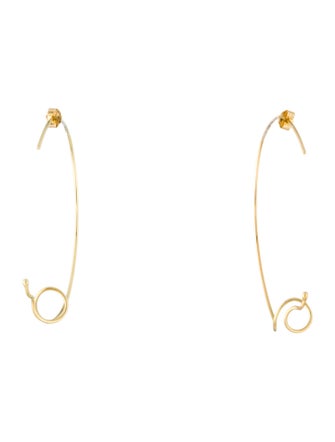 Earrings Sweet Pea 18K Swirl Hoop Earrings