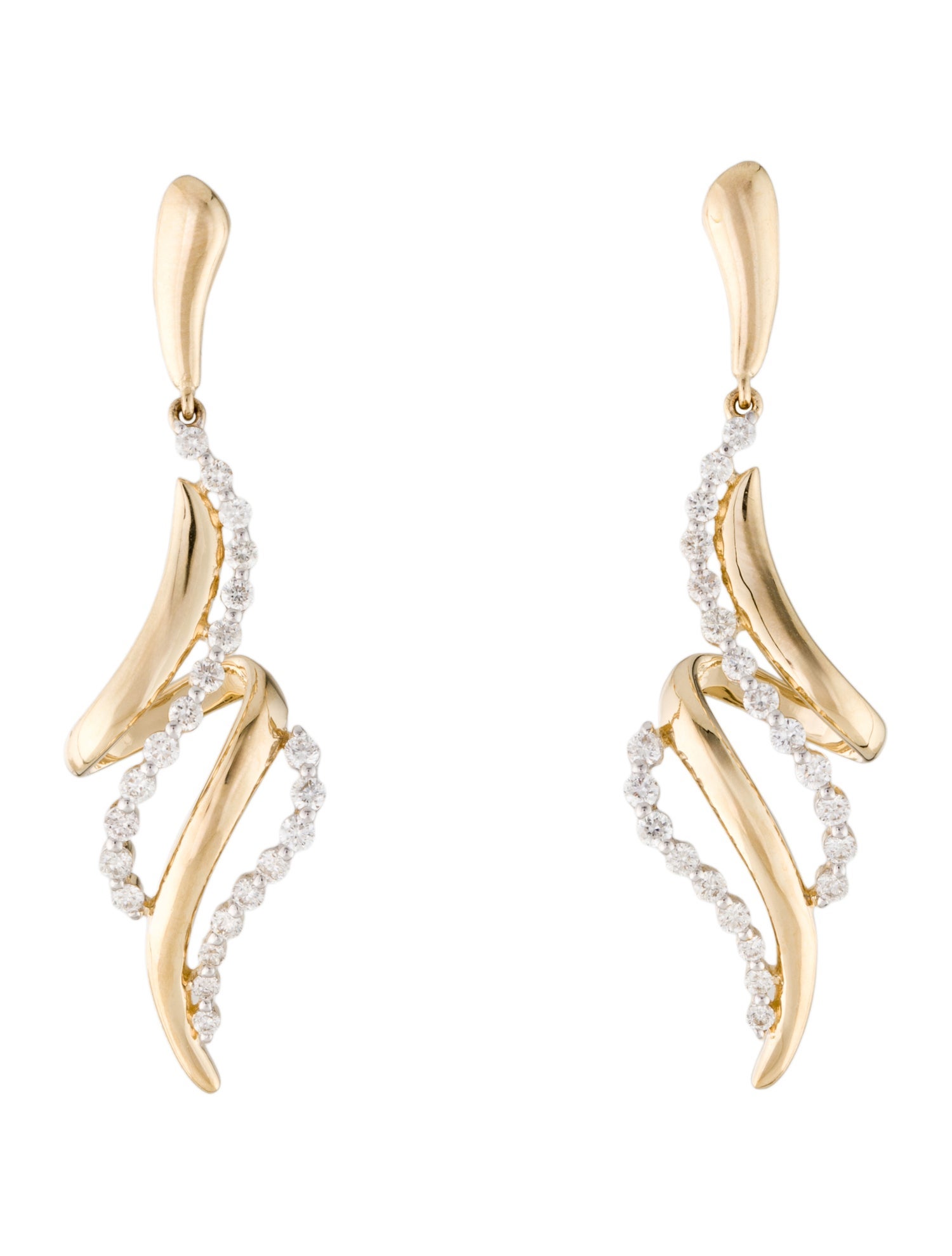 Earrings 14K Diamond Drop Earrings