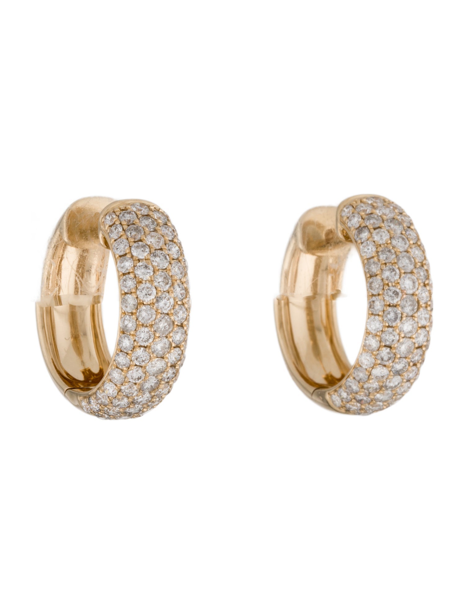 Earrings 14K 2.00ctw Diamond Hoop Earrings 
